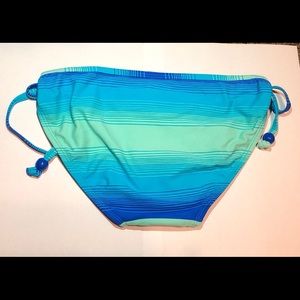 Old Navy blue striped bikini bottom